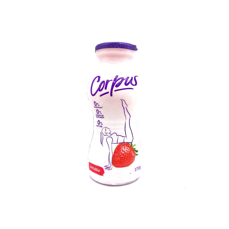 IOGURTE MORANGO ZERO LACTOSE CORPUS FRASCO 170G