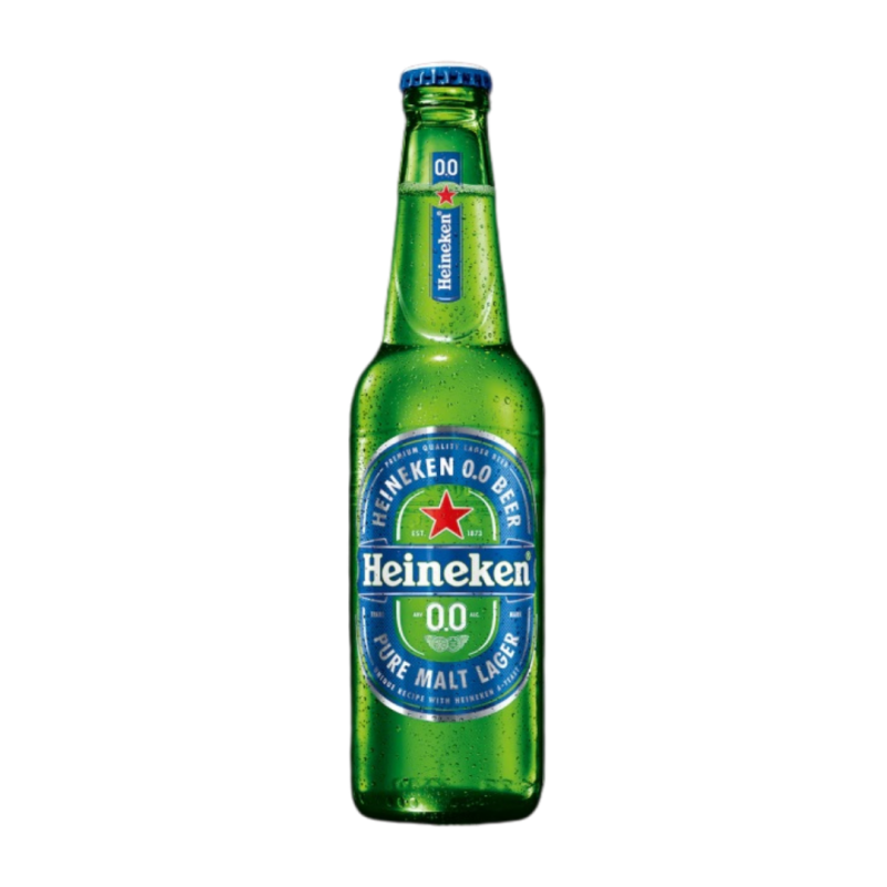 CERVEJA LAGER PURO MALTE ZERO ÁLCOOL HEINEKEN GARRAFA 330ML