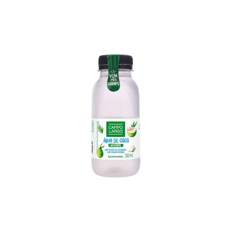 ÁGUA DE COCO INTEGRAL CAMPO LARGO GARRAFA 250ML