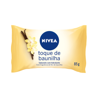 SABONETE BARRA HIDRATANTE TOQUE DE BAUNILHA NIVEA FLOW PACK 85G