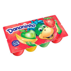 PETIT SUISSE BANANA + MAÇÃ-VERDE + MORANGO DANONINHO BANDEJA 320G 8 UNIDADES