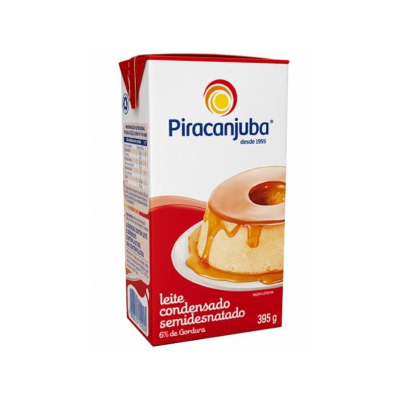 LEITE CONDENSADO SEMIDESNATADO PIRACANJUBA CAIXA 395G