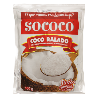 COCO RALADO DESIDRATADO SOCOCO PACOTE 100G