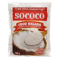 COCO RALADO DESIDRATADO SOCOCO PACOTE 100G