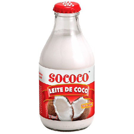 LEITE DE COCO TRADICIONAL SOCOCO VIDRO 200ML