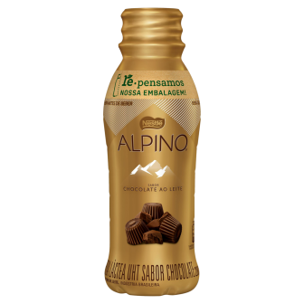 BEBIDA LÁCTEA UHT CHOCOLATE AO LEITE ALPINO FRASCO 280ML