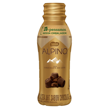 BEBIDA LÁCTEA UHT CHOCOLATE AO LEITE ALPINO FRASCO 280ML