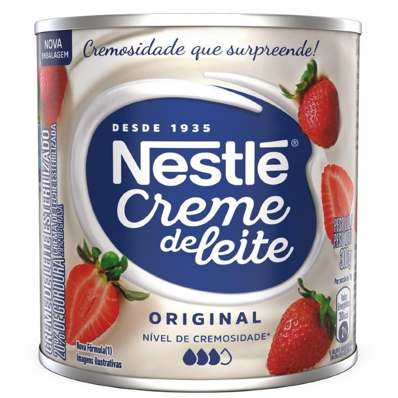 CREME DE LEITE ESTERILIZADO HOMOGENEIZADO ORIGINAL NESTLÉ LATA 300G