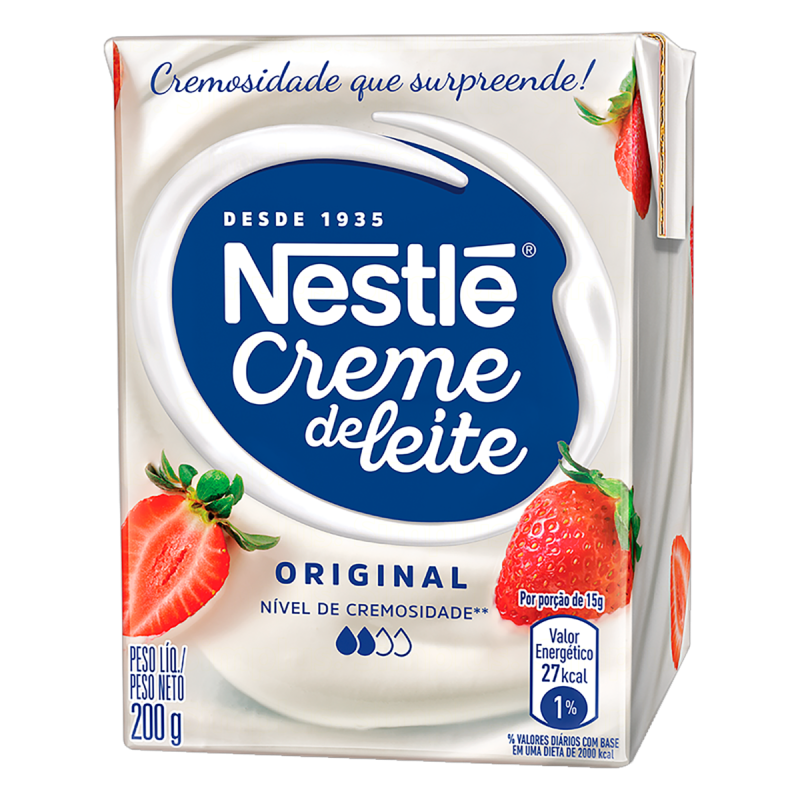 CREME DE LEITE UHT LEVE HOMOGENEIZADO ORIGINAL NESTLÉ CAIXA 200G