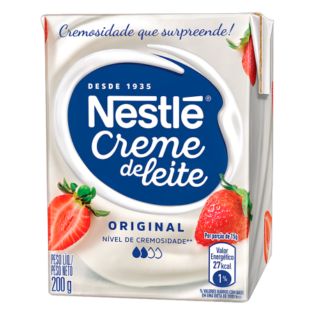CREME DE LEITE UHT LEVE HOMOGENEIZADO ORIGINAL NESTLÉ CAIXA 200G