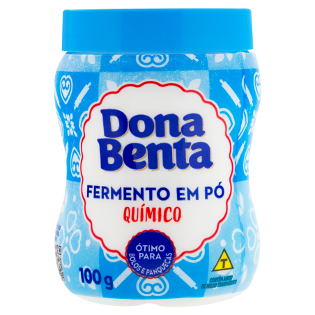 FERMENTO QUÍMICO PÓ DONA BENTA POTE 100G
