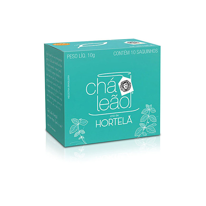 CHÁ HORTELÃ CHÁ LEÃO CAIXA 10G 10 UNIDADES