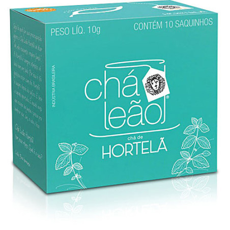 CHÁ HORTELÃ CHÁ LEÃO CAIXA 10G 10 UNIDADES
