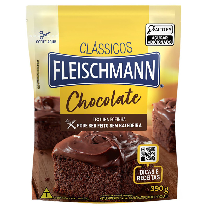 MISTURA PARA BOLO AERADO CHOCOLATE FLEISCHMANN SACHÊ 390G