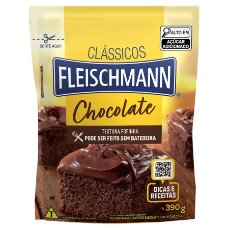 MISTURA PARA BOLO AERADO CHOCOLATE FLEISCHMANN SACHÊ 390G