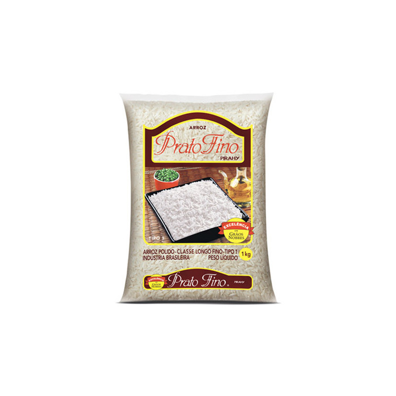 ARROZ BRANCO TIPO 1 PRATO FINO PACOTE 1KG