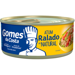 ATUM RALADO AO NATURAL COM CALDO VEGETAL GOMES DA COSTA LATA 130G
