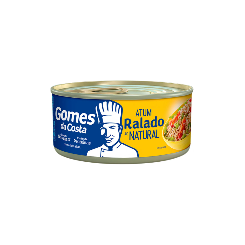 ATUM RALADO AO NATURAL COM CALDO VEGETAL GOMES DA COSTA LATA 130G