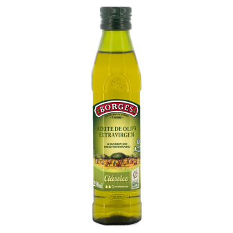 AZEITE DE OLIVA EXTRA VIRGEM CLÁSSICO ESPANHOL BORGES VIDRO 250ML