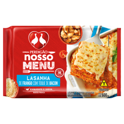 LASANHA FRANGO COM TOQUE DE BACON PERDIGÃO PACOTE 600G