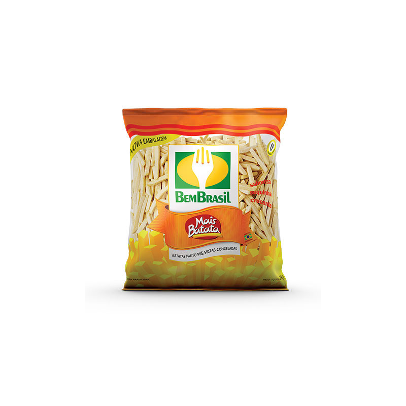 BATATA PRÉ-FRITA PALITO CONGELADA BEM BRASIL MAIS BATATA! PACOTE 2KG