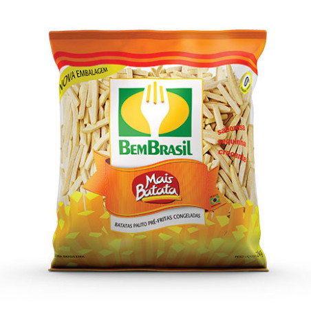 BATATA PRÉ-FRITA PALITO CONGELADA BEM BRASIL MAIS BATATA! PACOTE 2KG