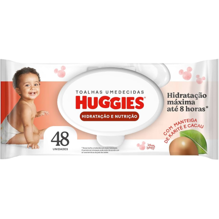 TOALHA UMEDECIDA INFANTIL DISNEY BABY HUGGIES SUPREME CARE PACOTE 48 UNIDADES