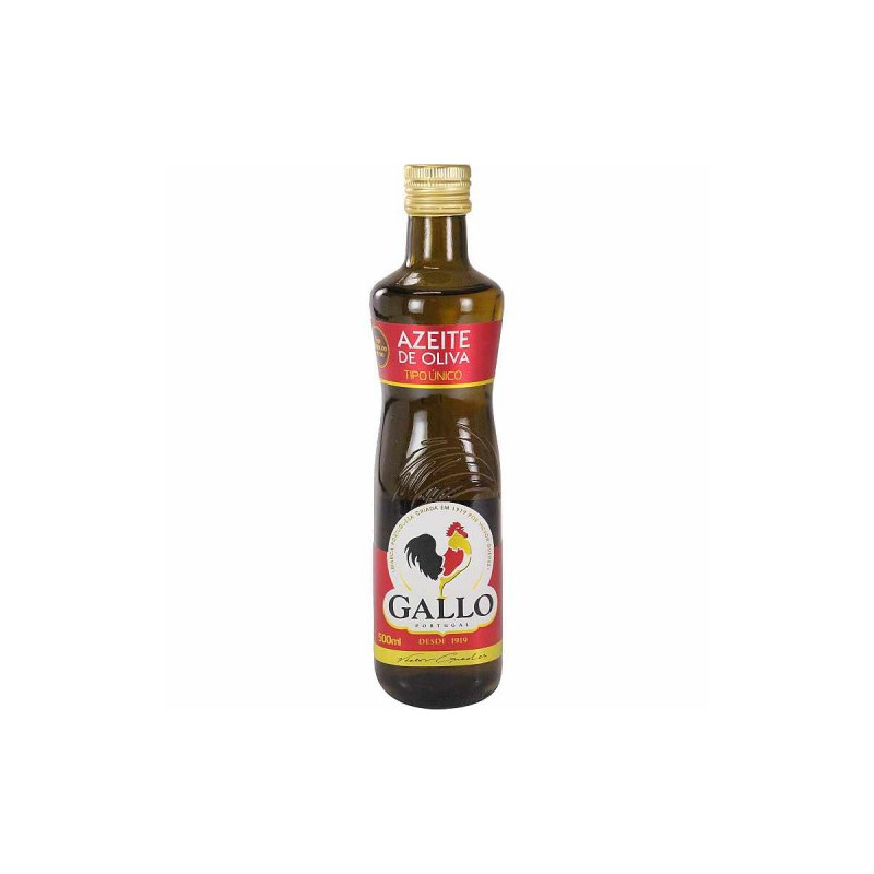 AZEITE DE OLIVA TIPO ÚNICO SUAVE PORTUGUÊS GALLO VIDRO 500ML