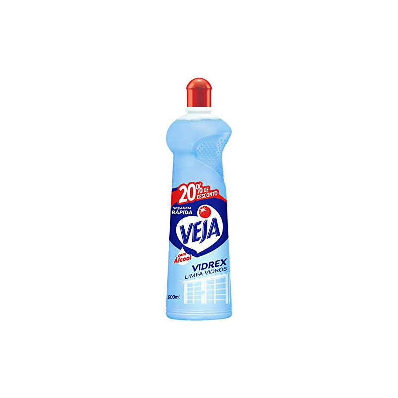 LIMPA-VIDRO TRADICIONAL VEJA VIDREX SQUEEZE 500ML GRÁTIS 20% DE DESCONTO