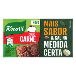 CALDO TABLETE CARNE KNORR MAIS SABOR CAIXA 57G 6 UNIDADES