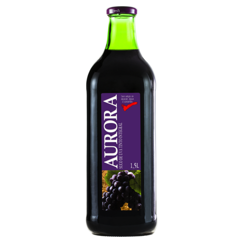 SUCO INTEGRAL UVA TINTO AURORA GARRAFA 1,5L