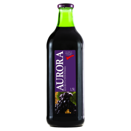 SUCO INTEGRAL UVA TINTO AURORA GARRAFA 1,5L