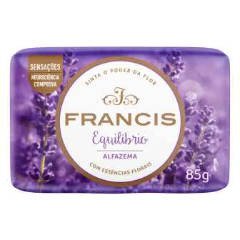 SABONETE BARRA ALFAZEMA FRANCIS EQUILÍBRIO ENVOLTÓRIO 85G
