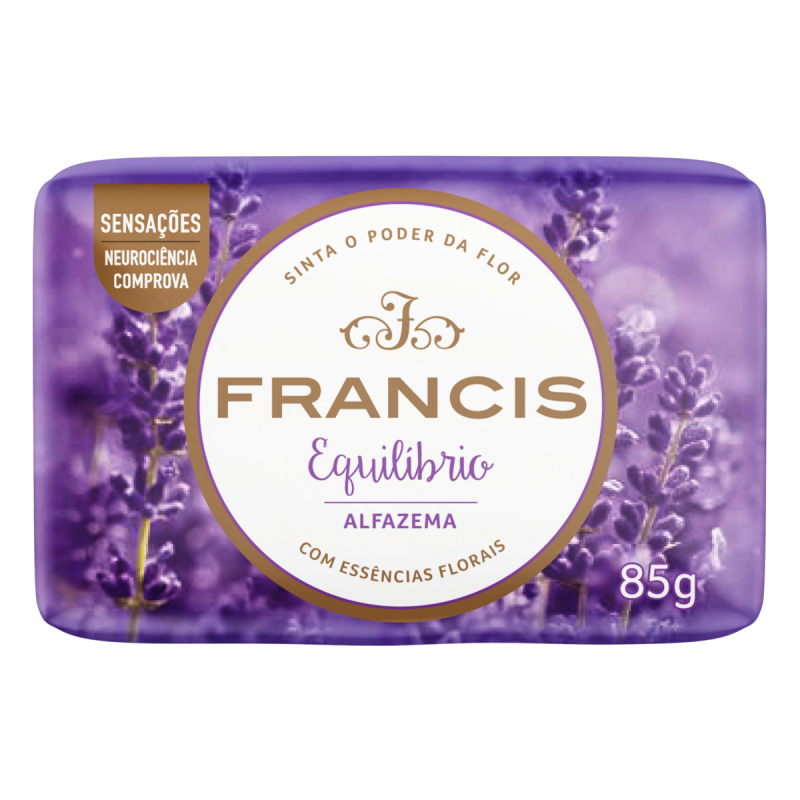 SABONETE BARRA ALFAZEMA FRANCIS EQUILÍBRIO ENVOLTÓRIO 85G